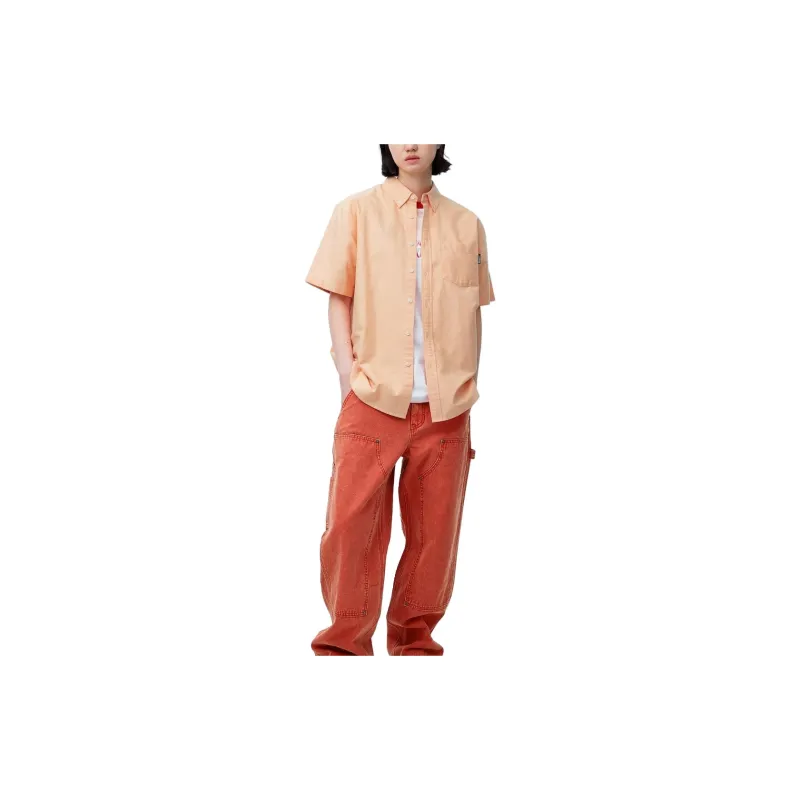 Thisisneverthat SS24 Oxford S/S Shirt Unisex Orange-3
