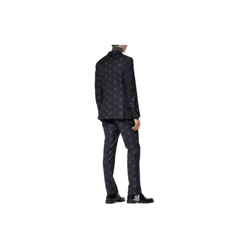 LOUIS VUITTON Double Breasted Wool Pont Neuf Jacket Jackets Coats Men's Marine Blue-2