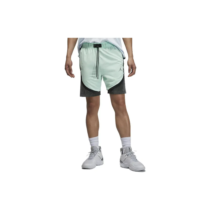 Jordan Logo Micro Mark Lacingblock Casual Shorts Mint Green-4
