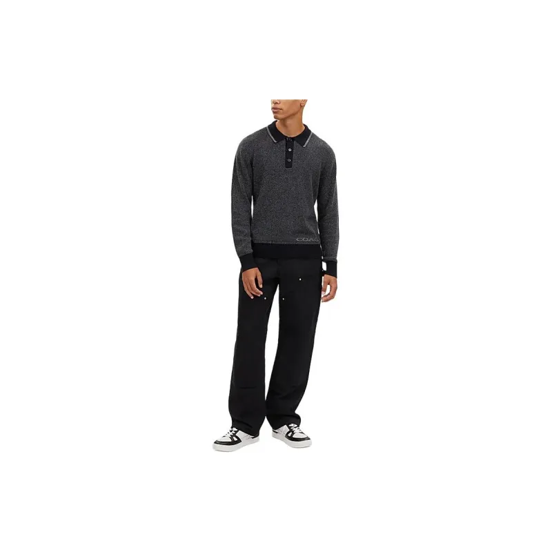 COACH SS24 Knitwear Men's Charcoal Black-2
