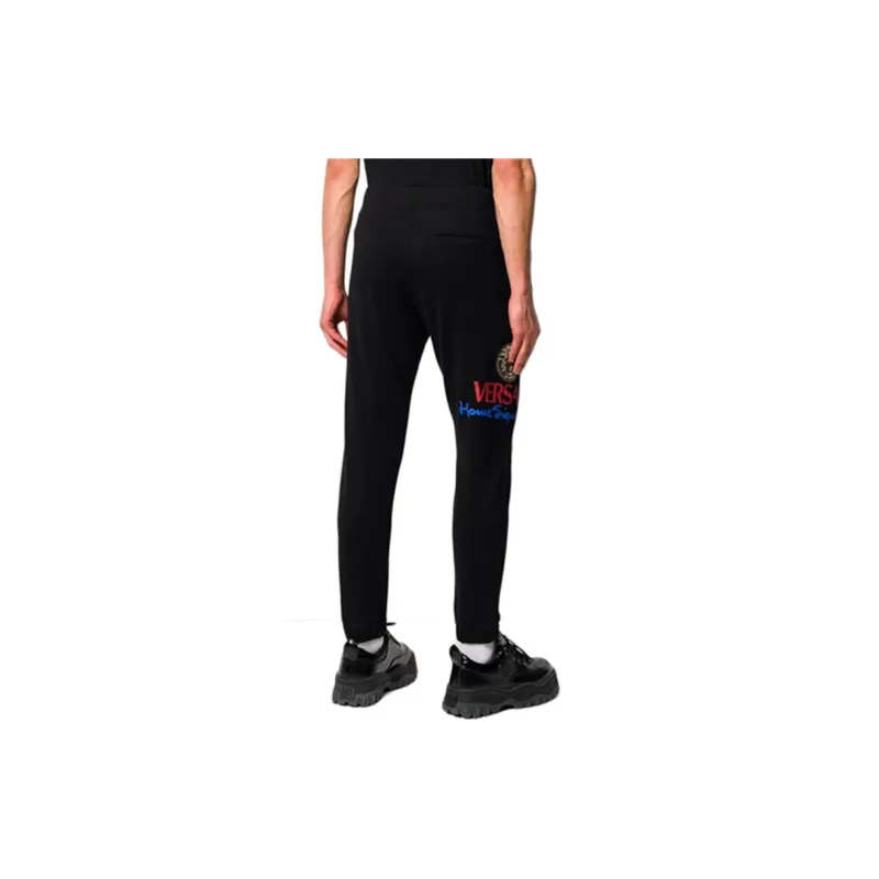 VERSACE Knitted Sweatpants Men Black-2