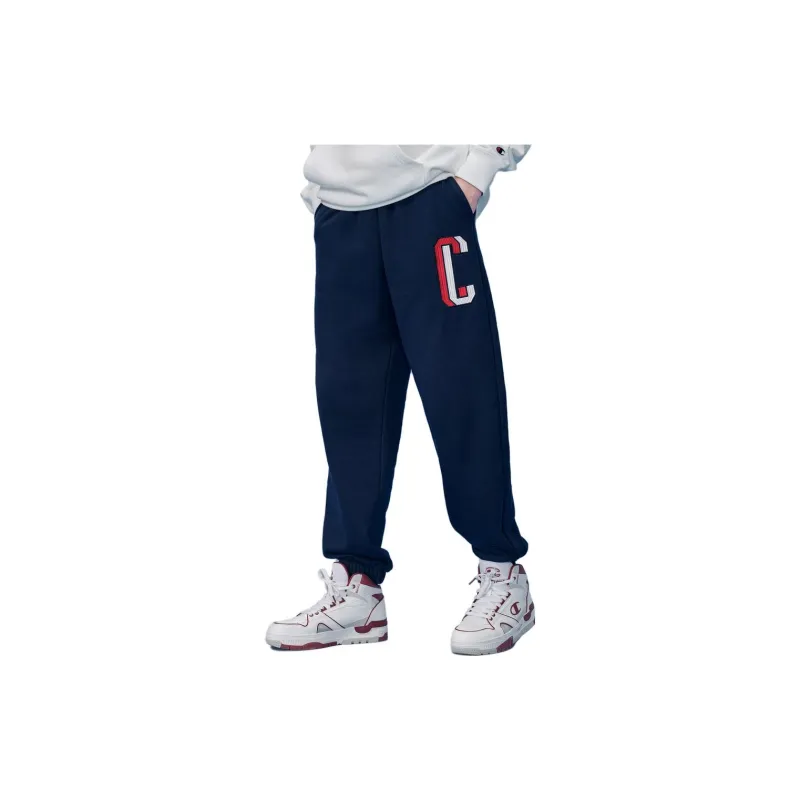 Champion Knitted Sweatpants Men Navy Blue-1