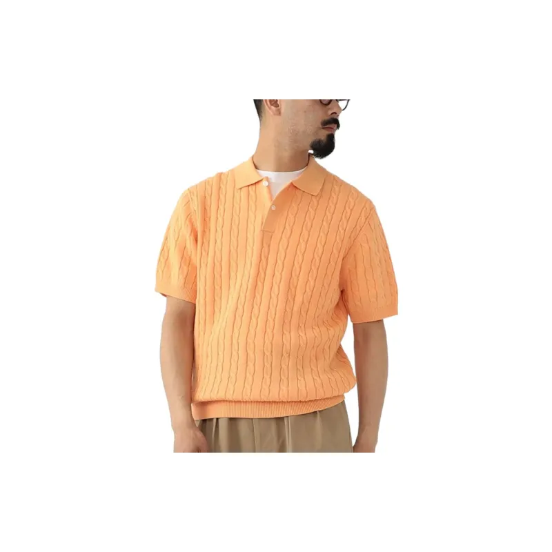 Beams Polo Shirts Men Orange-2