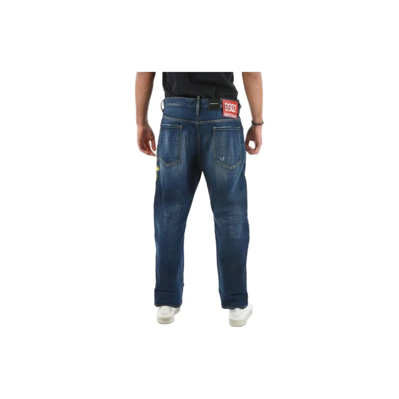DSQUARED 2 Graffiti print Loose fit Jeans-3