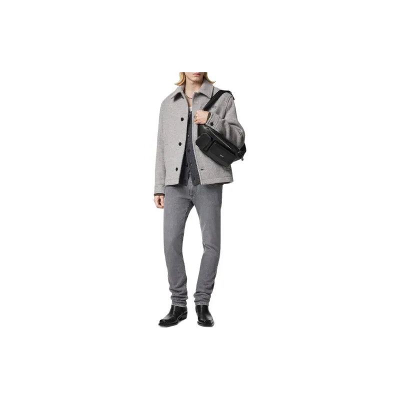 VERSACE Logo Embroidered Button Up Blouson Jacket-1