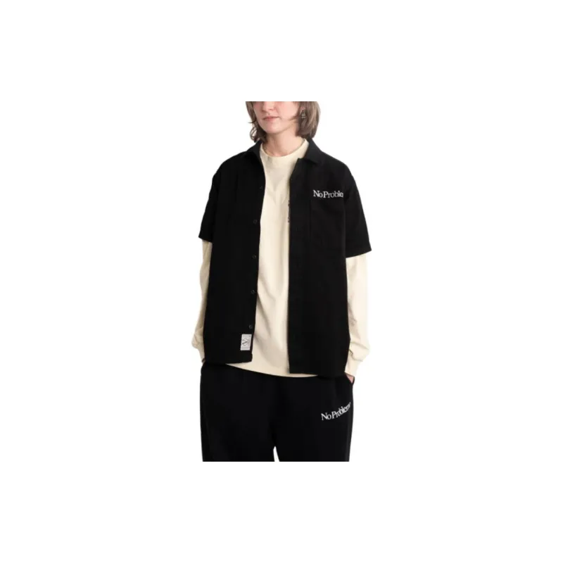 Aries No Problemo Embroidered Button Up Shirt-3