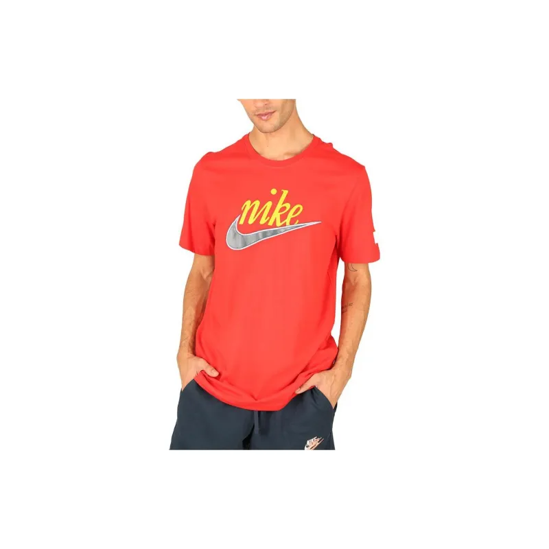 Nike T-Shirts Men Orange Red-1