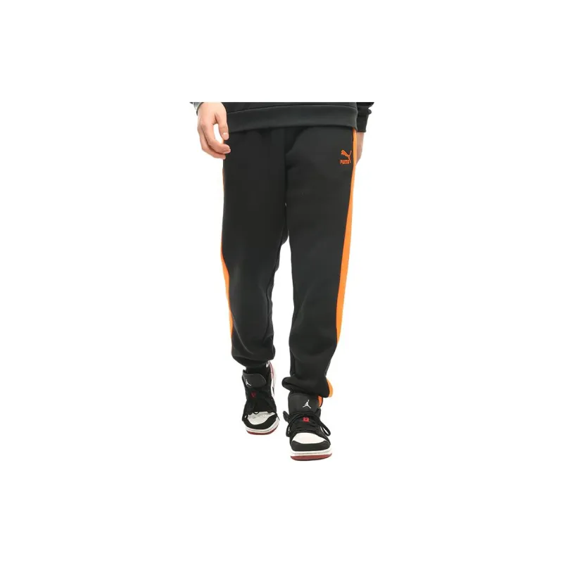 PUMA Knitted Sweatpants Men's Black Barrel-3