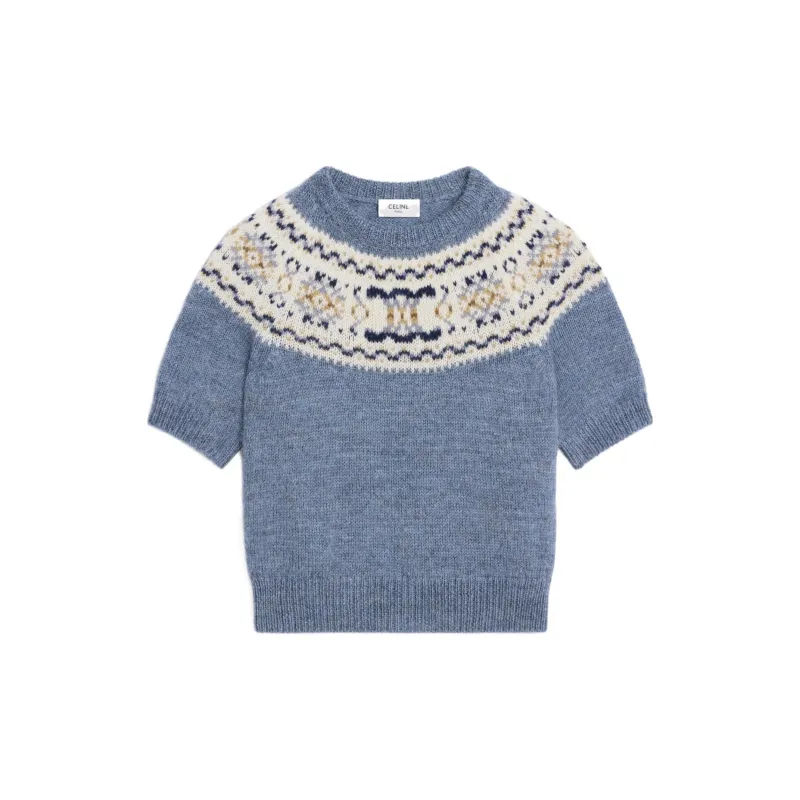 CELINE Sweater In Triomphe Fair Isle Wool-1