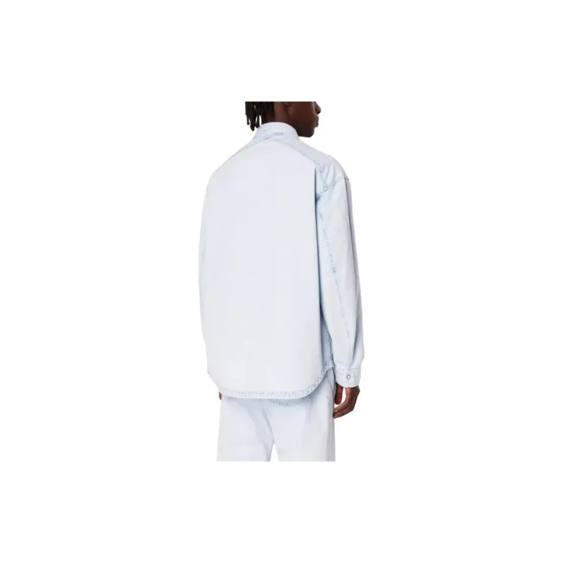 ARMANI EXCHANGEAE SS24 Shirt Men's Light Blue-2