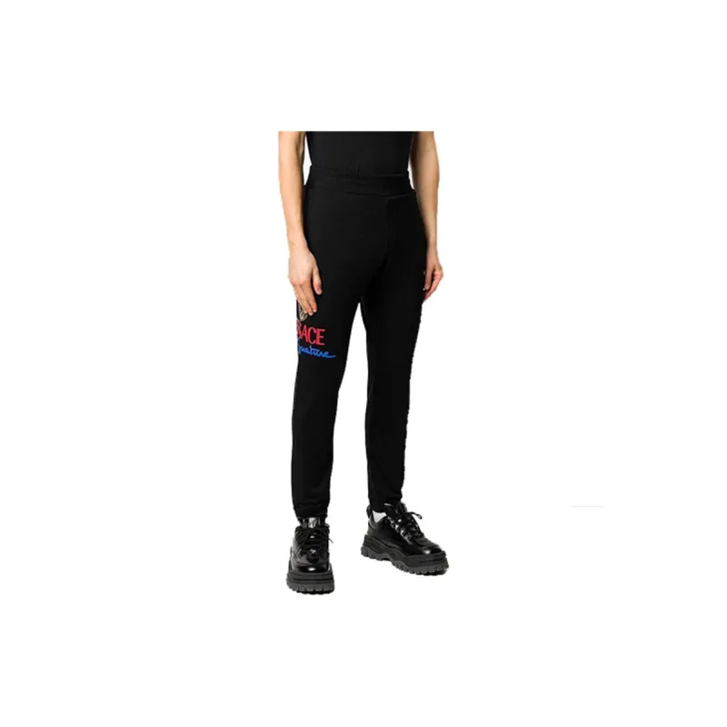 VERSACE Knitted Sweatpants Men Black-3