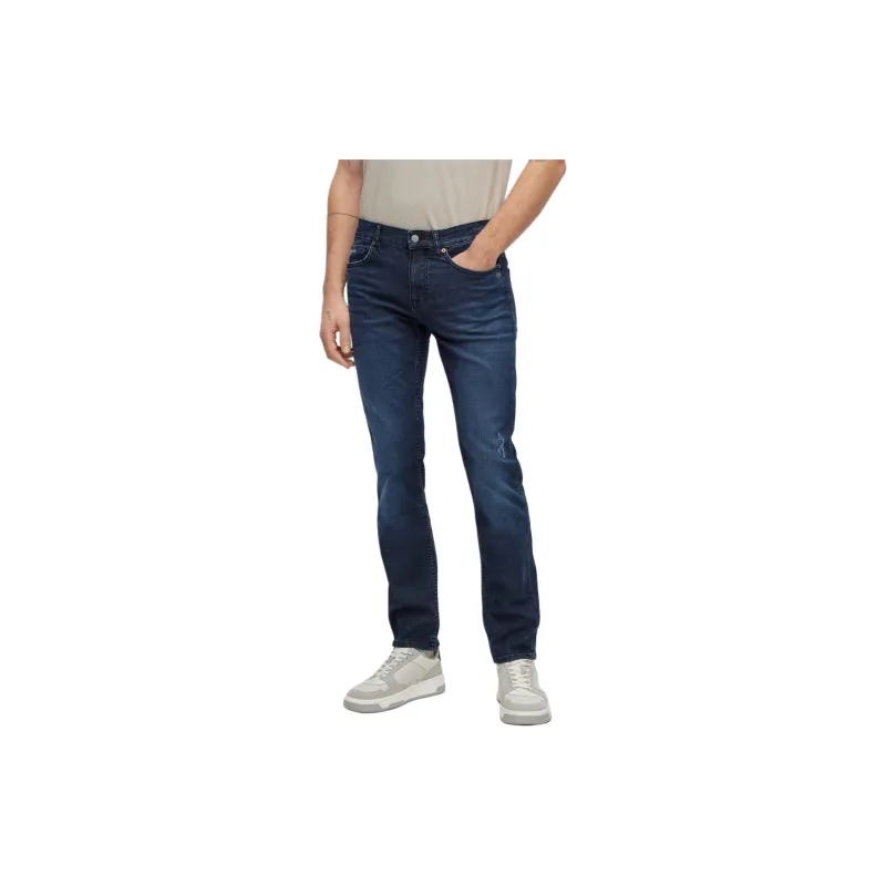HUGO BOSS Slim-Fit Jeans In Blue Super-Stretch Denim Jeans Men's Blue-1