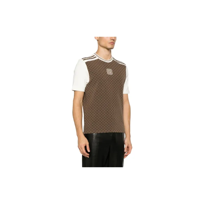 BALMAIN T-Shirts Men Brown-2