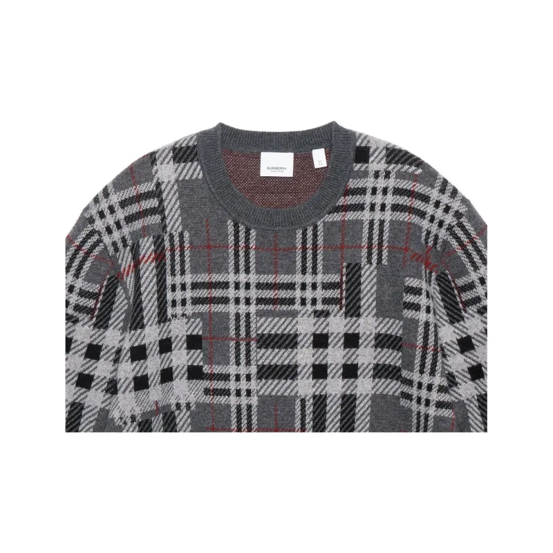 Burberry FW21 Cashmere Sweater Men's Charcoal Heather Gray-5
