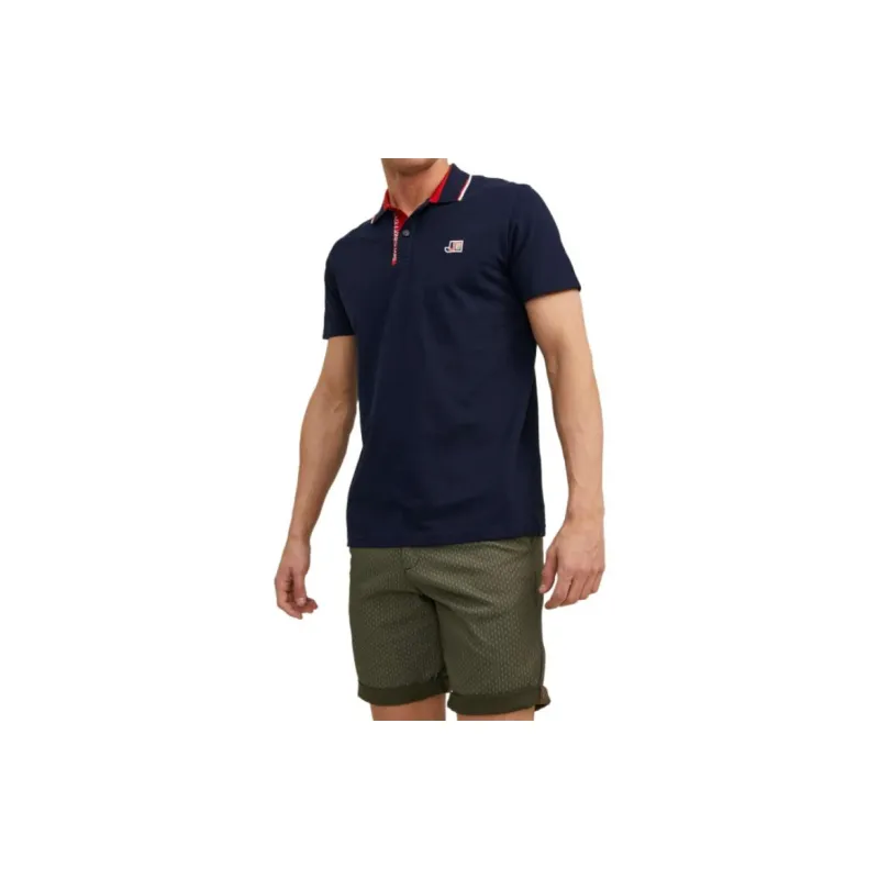 JACK JONES· Polo Shirt Men's Marine Blue-3