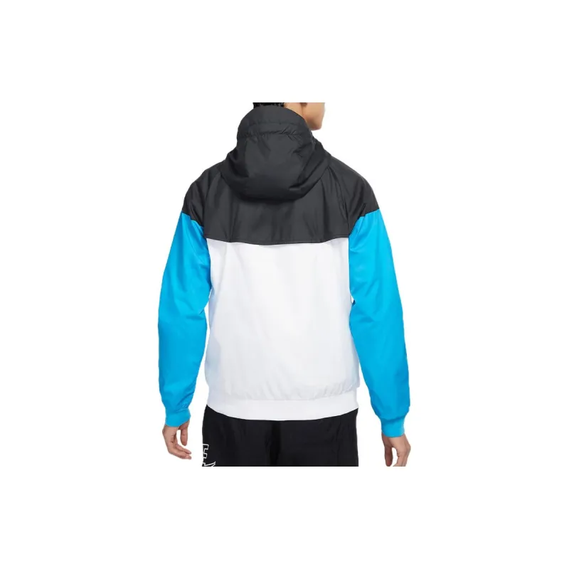 Nike Men's Contrast Color Stitching Sports Hooded Logo Jacket-2