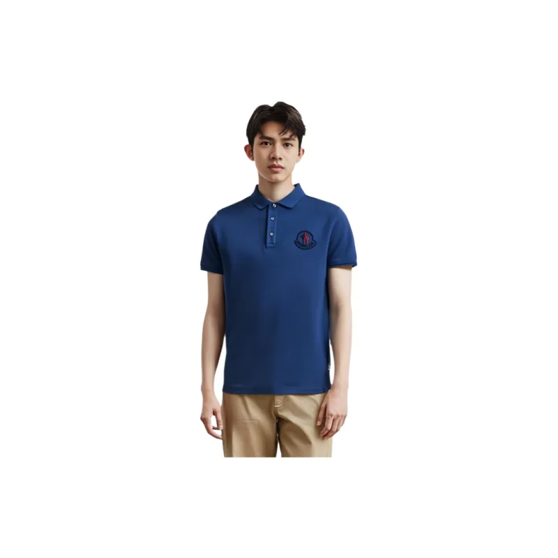 Moncler SS22 Polo Shirts Men Blue-3