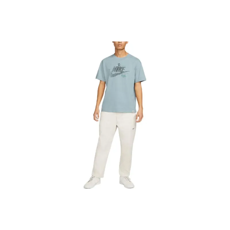 Nike T Shirts Men Gray Blue-2