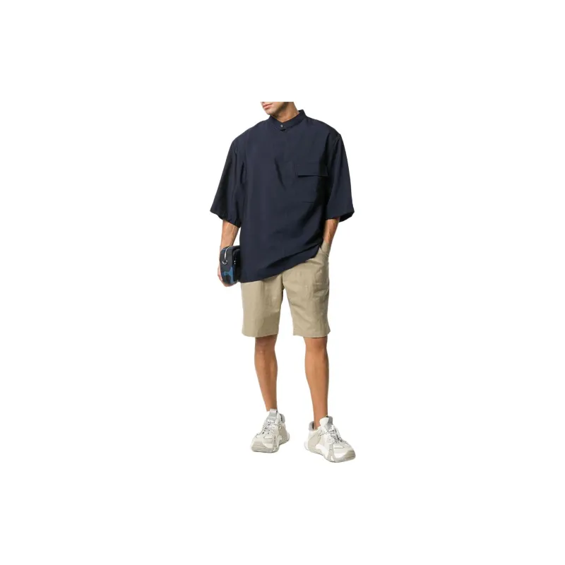 3.1 Phillip Lim Oversized Band Collar Shirt-1