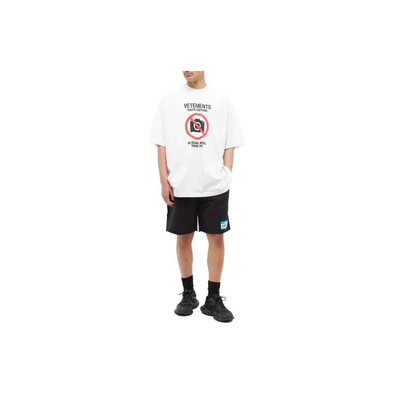 Vetements No Social Media Couture T Shirt-1