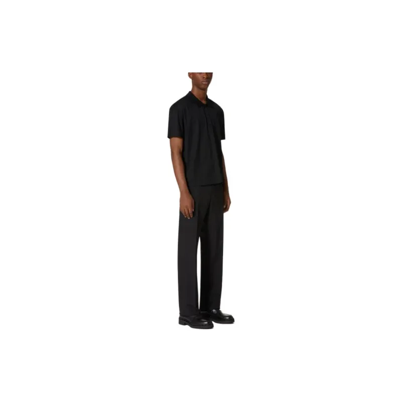 Valentino Button Detailed Straight Hem Polo Shirt-4