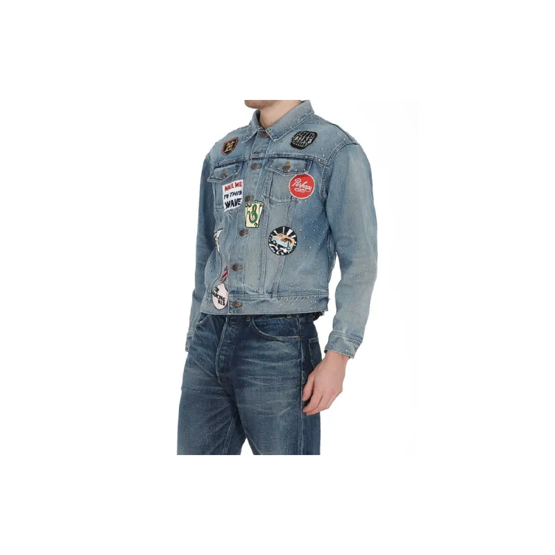 CELINE Denim Jackets Men Blue-1