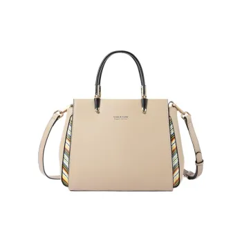 TUCANO Split Cow Leather With Synthetic Leather Portable Crossbody Bag, Shoulder Bag Medium Size Women's Milk Tea