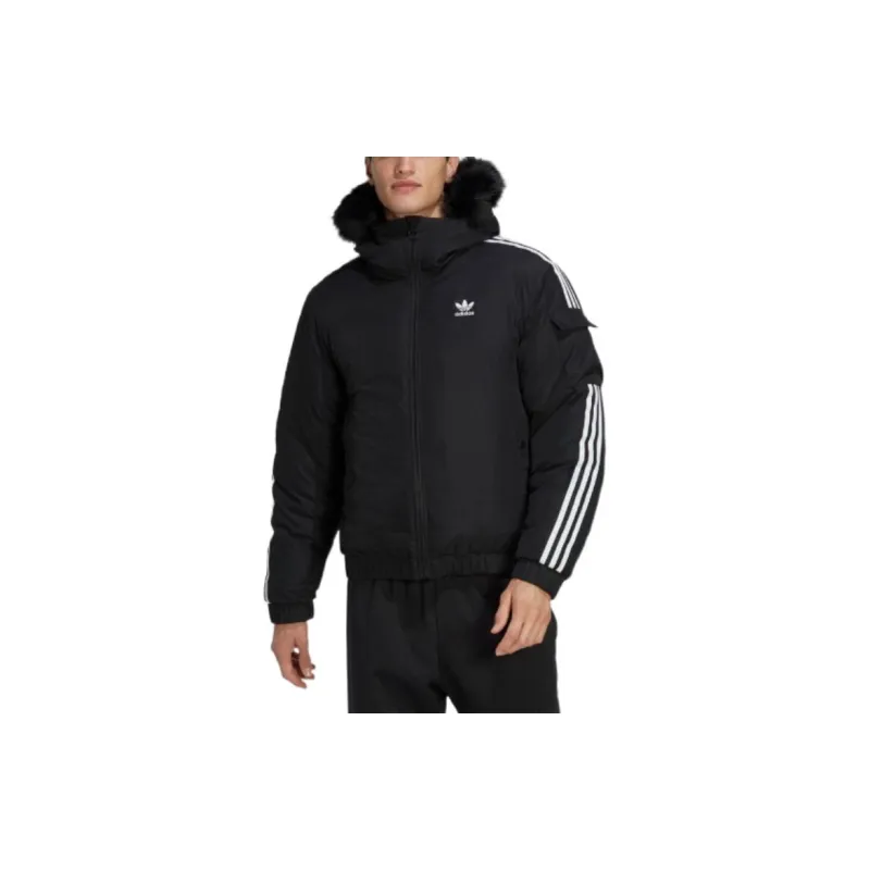 Adidas Parka Coats Men Black-2