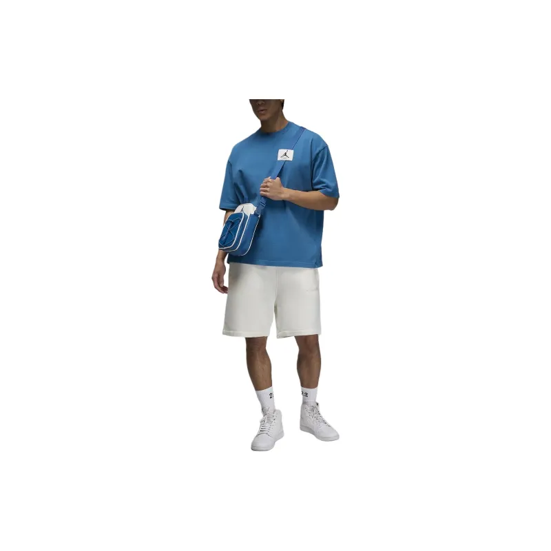 Jordan Drop Shoulder Sleeve T-Shirt Men's Blue-2