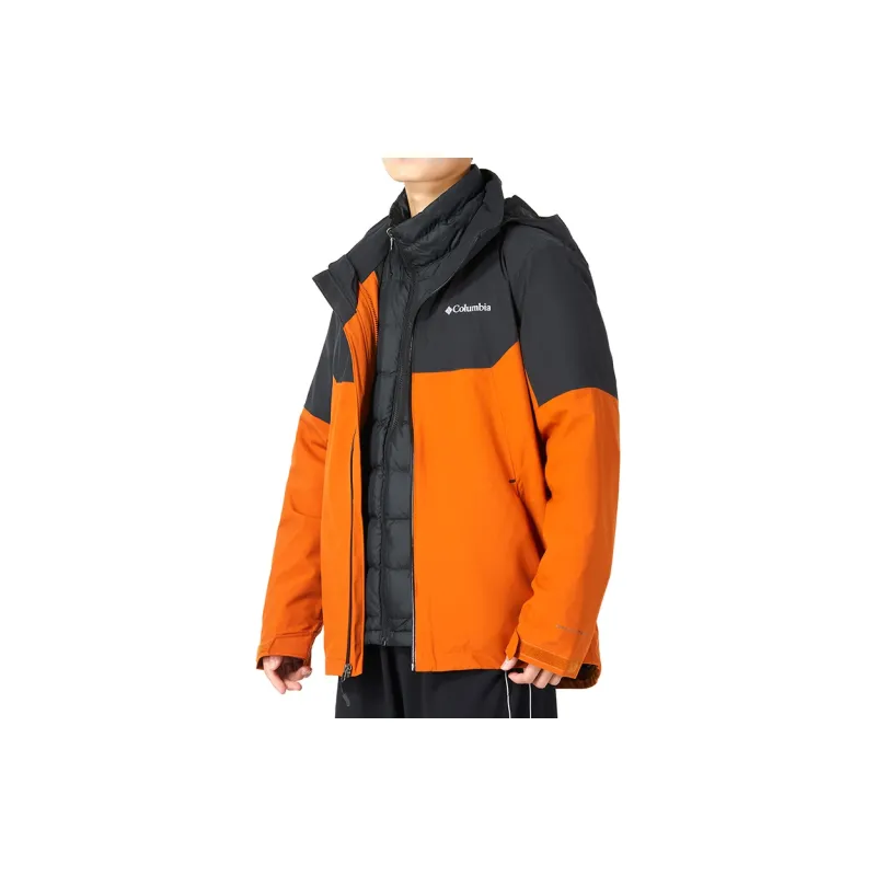 Columbia Waterproof And Warm Windbreaker Jacket Men's Orange-4