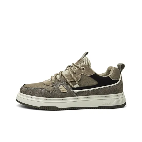 JEEP SPIRIT Skateboard Shoes Men Low-Top Khaki