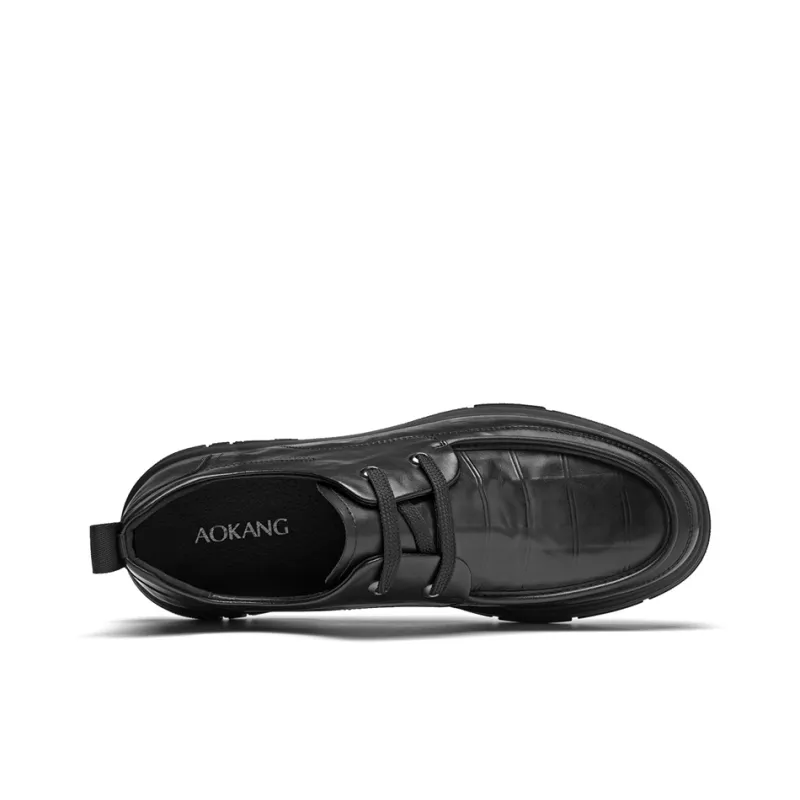 AOKANG Dress Shoes Men's Black Exclusive Box-3