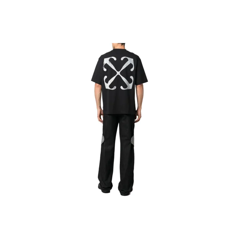 OFF WHITE Logo Print Short Sleeve T shirt-3