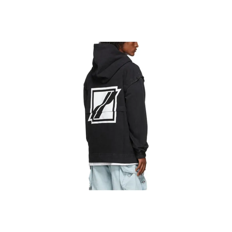 WE11DONE Denim Jackets Men Black-4