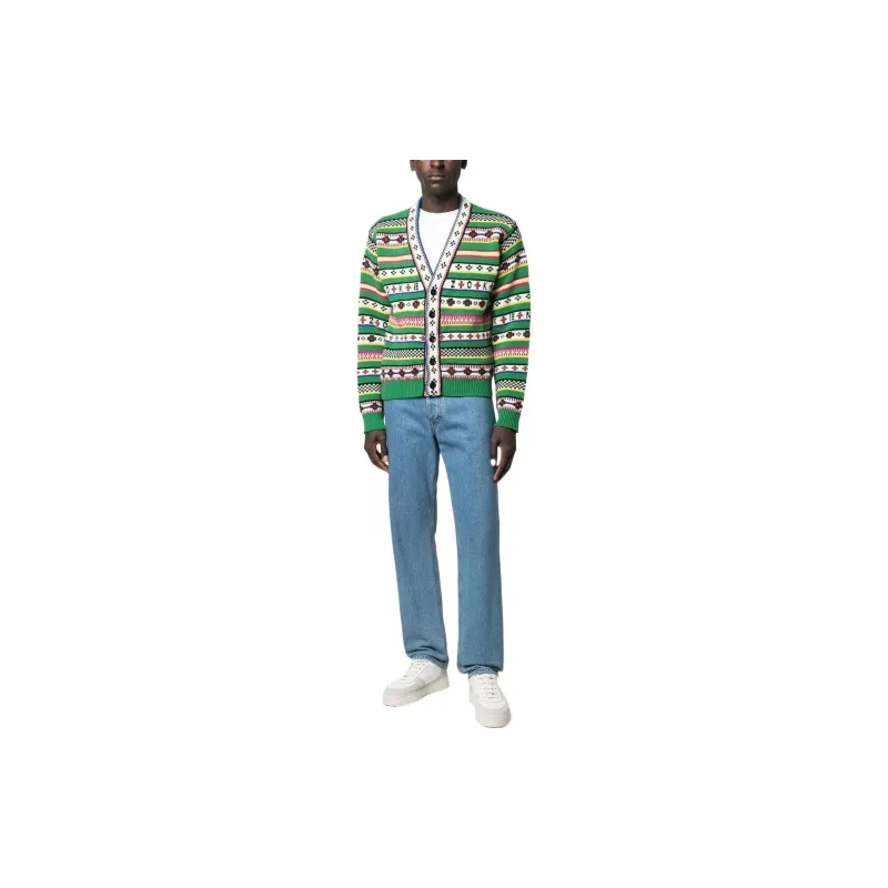 KENZO Logo Jacquard Knit Cardigan-1
