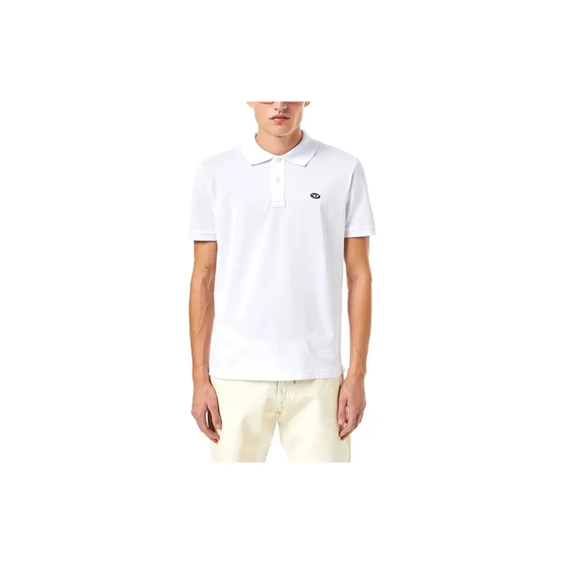 DIESEL OVAL D Series Polo Shirts Men White-1