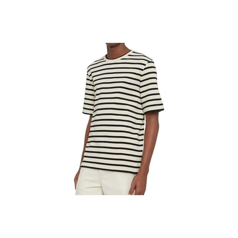 JIL SANDER + Striped Crewneck T Shirt-7
