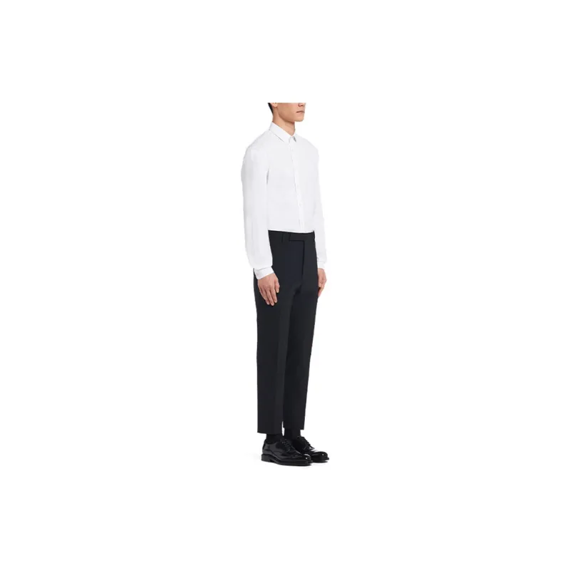 PRADA Pressed-crease Tailored Trousers-3