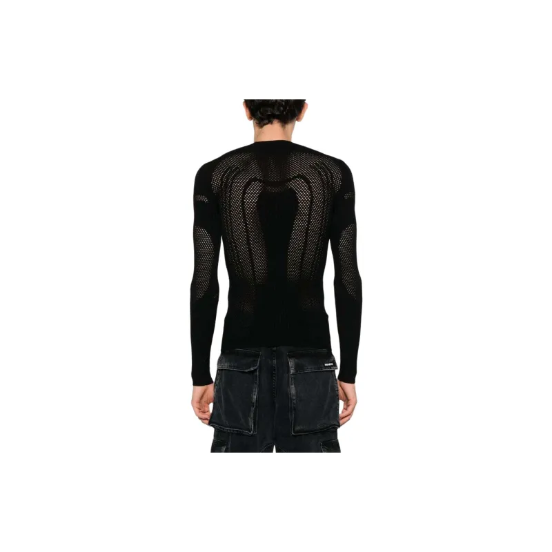 Misbhv Openwork Long Sleeved Knitted T Shirt-4