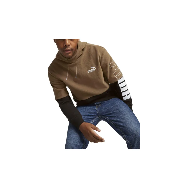 PUMA Hoodie D’hiver POWER Homme Sweatshirt Men's Khaki-3