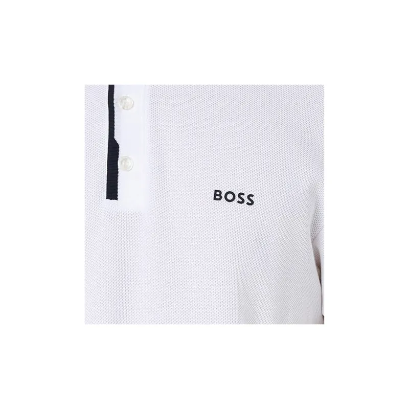 HUGO BOSS Logo print Cotton Polo Shirt-3