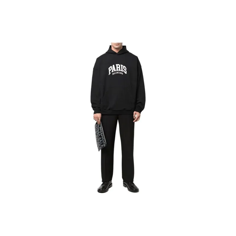 Balenciaga Mens Cities Paris Wide Fit Hoodie-3