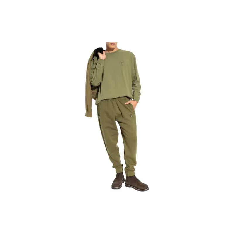 Maison Kitsune Bold Fox Head Patch Long Sleeved T Shirt-2