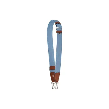 FENDI Denim With Calfskin Bag Straps Women's Light Blue