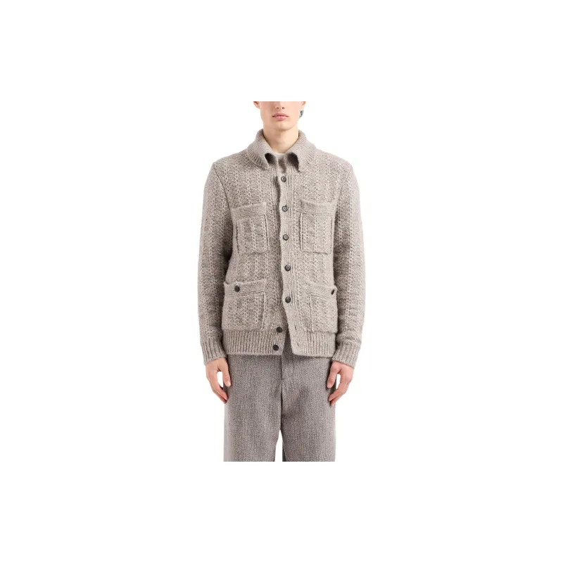 GIORGIO ARMANI Cable knit Cardigan-1