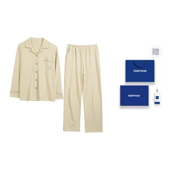 Floating Light Islands Pajama Set Women's Gift Box Set Ecru