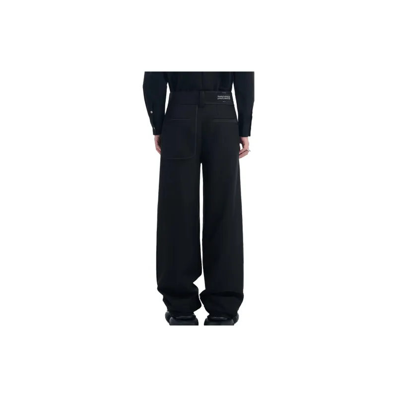TIWILLTANG Suit Trousers Men Mist Black-3