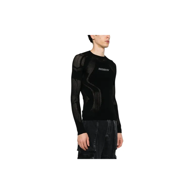 Misbhv Openwork Long Sleeved Knitted T Shirt-3