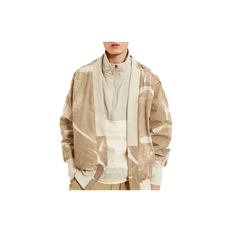 LiNing x CHENGLONG LIANMINGKUAN Jacket Men's Yellow Gray All Over Print-4