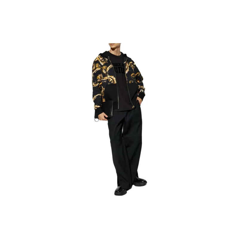 VERSACE JEANS COUTURE Barocco Printed Jersey Hoodie-1
